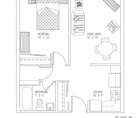 Floor Plan 'j' - One Bedroom (530 sq ft)